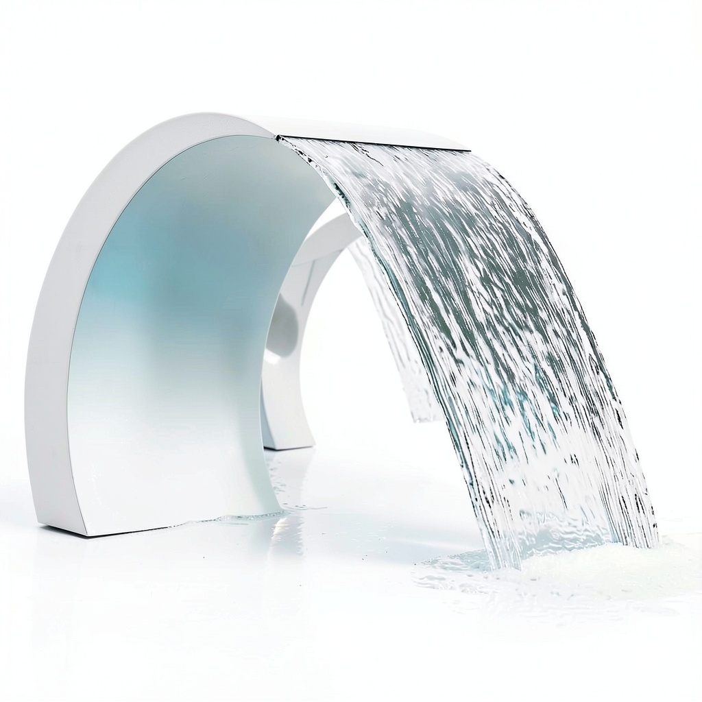 JENLER Pool Fountain installed in a garden pond