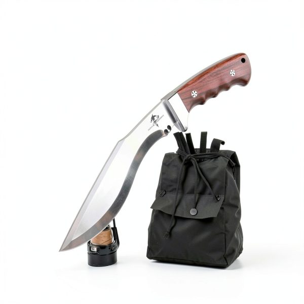 Kukri Knife Purple Dragon High Carbon Steel Wood Handle-4