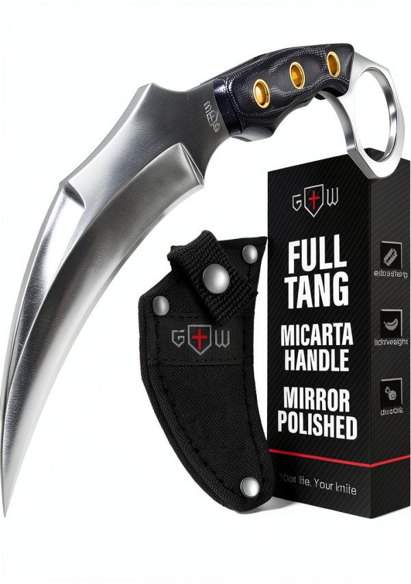 Grand Way Karambit Knife Stainless Steel Tactical Fixed-0