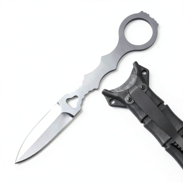 DWULCX Tactical Fixed Blade Knife 440C Steel Outdoor-3