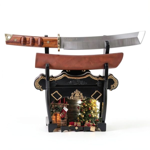 DRGSKL Tanto Fixed Blade Knife Outdoor D2 Steel Walnut-6
