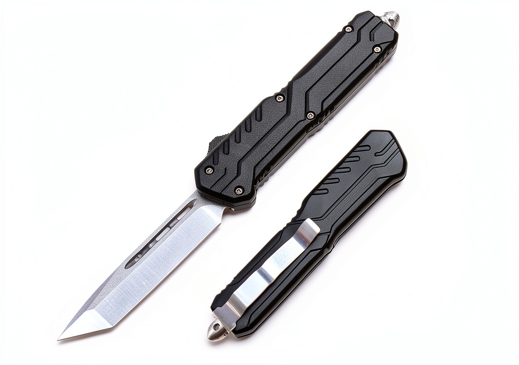 Generic Survival Knife with foldable blade and nylon sheath