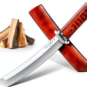 DRGSKL Tanto Fixed Blade Knife Outdoor D2 Steel Walnut-0