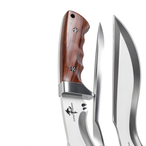Kukri Knife Purple Dragon High Carbon Steel Wood Handle-2