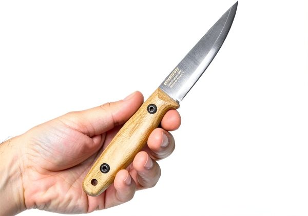 BPS Finn Lite Carbon Steel Camping Knife Wood Handle-4