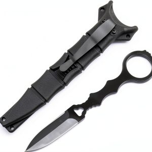 DWULCX Tactical Fixed Blade Knife 440C Steel Outdoor-0
