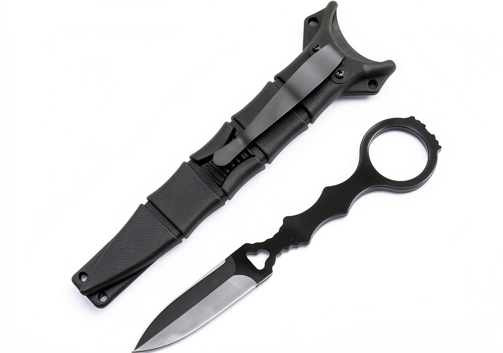 DWULCX Tactical Fixed Blade Knife with sheath and belt clip