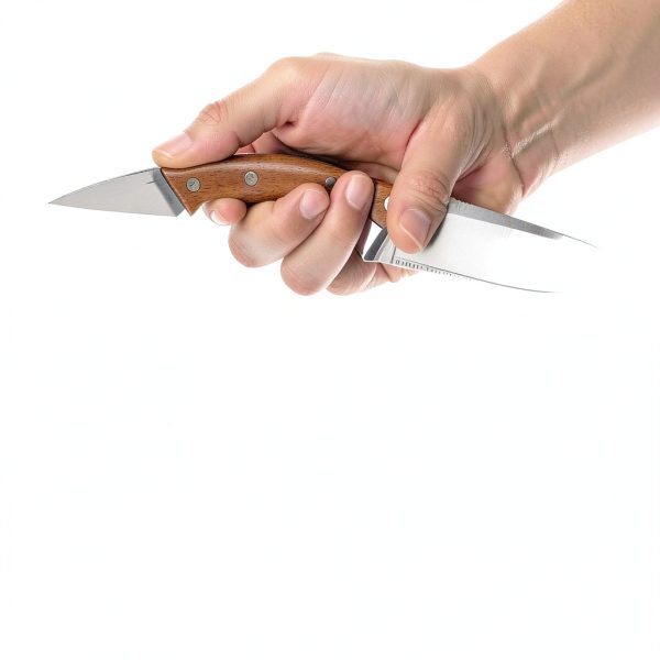 DURATECH Compact Fixed Blade Knife Stainless Steel Wood-1