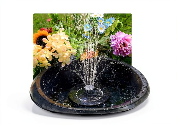 AISITIN Solar Fountain 3.5W Black Plastic Pond Fountain-7