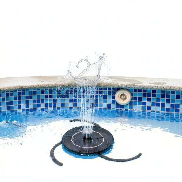 AISITIN Solar Fountain 3.5W Black Plastic Pond Fountain-1