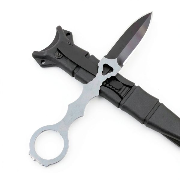 DWULCX Tactical Fixed Blade Knife 440C Steel Outdoor-4