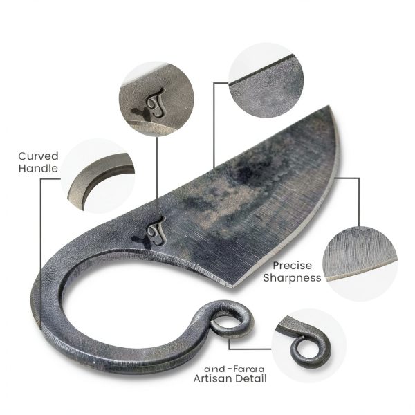 Toferner Celtic Pocket Knife Hand Forged Spring Steel-2