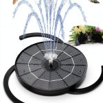 AISITIN Solar Fountain 3.5W Black Plastic Pond Fountain-0