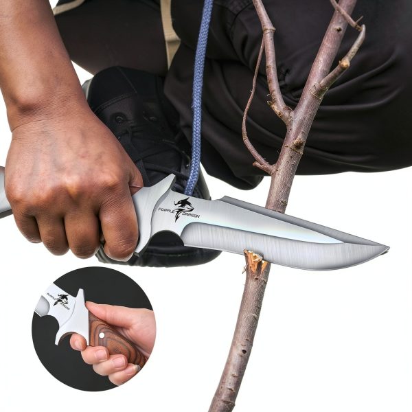 Purple Dragon Fixed Blade Knife Full Tang Stainless Steel-2