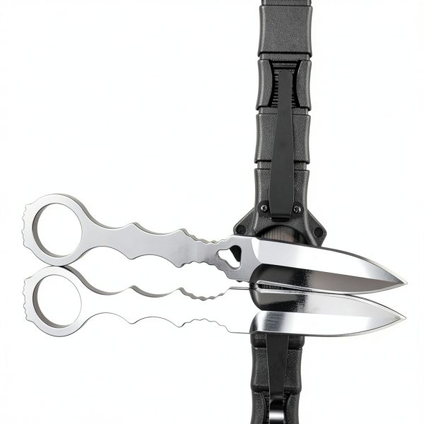 DWULCX Tactical Fixed Blade Knife 440C Steel Outdoor-2
