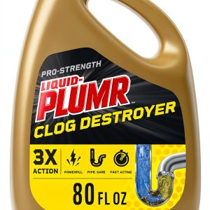 Clorox Liquid-Plumr Pro-Strength Clog Destroyer 80 oz Drain Cleaner-0