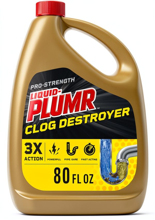 Clorox Liquid-Plumr Pro-Strength Clog Destroyer 80 oz Drain Cleaner-0