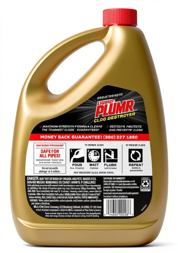 Clorox Liquid-Plumr Pro-Strength Clog Destroyer 80 oz Drain Cleaner-12