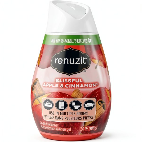 Renuzit Apple Cinnamon Adjustable Gel Air Freshener 7oz Cone 12 Pack-1