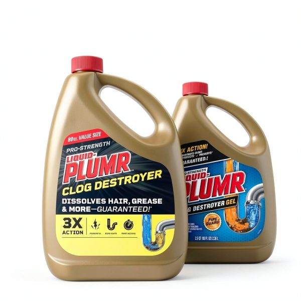 Clorox Liquid-Plumr Pro-Strength Clog Destroyer 80 oz Drain Cleaner-1