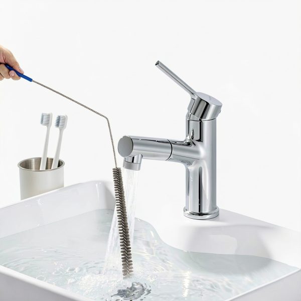 Flexible Cleaning Tool,Bendable Sewer Drain Brush, Long Pipe Cleaner for Home Kitchen Sink, Shower and Tub Hair Clogs-3
